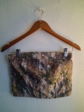 like an angel Camouflage Print Tube Top - Green Brown Tan